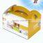 Super Cute Disposable Paper Cake Boxes with Handle for Food Packaging