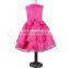 Factory Price Soild Color Baby Girl Frill Dress O Neck Sleeveless Baby Girl Frill Dress