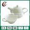 Wholesale customized white ceramic tea set for one person