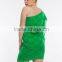 Factory price one-shoulder lace printed fat women casual dresses