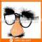 Factory price halloween party glass with nose beard funny and joke toy fake beard in stock