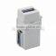 Keystone USB 3.0 Female To Female Connector With Angle Side