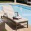 Outdoor modern design rattan beach chair with luxury seat feeling.