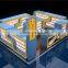 arabil style mobile phone furniture design glass showcase