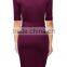 Women's Vintage V Neck Short Sleeve Slimming Business Bodycon Pencil Dress