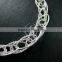 18cm silver plated brass faceted rhombic link fashion DIY bracelet supplies 1900060