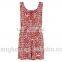 adult red jumpsuit women 2015 new print rayon jumpsuit custom printing one piece jumpsuit