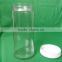 805ml clear cylinder jam bottles with white tin lids