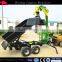 tractor hydraulic driven or ATV towable self loading log trailer with crane