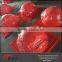 Acrylic plastic fabrication of red hemispheric vacuum forming product