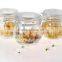 Clear food grade glass jar with lid