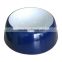 8.9" custom blue color ceramic dog bowl