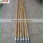 Lacqur painted wooden pole for brushes metal screw