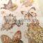 Butterfly & Rose Design Sticker in light green Color way, Popular Antique Design Decorative Glitter Sticker