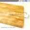 Stainless steel handle rectangular rubber wood chopping block