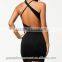 Women Summer Cocktail Dress Sexy Party Off-shoulder Backless Mini Dress