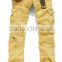 Wholesale cotton khaki cargo pants with garment dye
