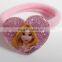 Children hair accessories cartoon princess pattern rubber band 2015 purple hair tie
