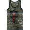 2017 Personalized Your Own Brand Logo Design 95% Cotton 5% Spandex Sport Gym Fitness Tank Top Dry Fit Stringer Vest Men