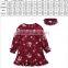 Shij MOQ:50 In Stock 2017 Children Outfit Ruffles Floral Print Fall Girls Dress