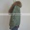 Myfur MA1 Bomber Jacket Classic Aviator Military Style Flight Jacket with Detachable Fur Collar