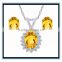 Hot sale fashion jewelry 2016 18k gold plated crystal african bridal jewelry set XP-PR-0195