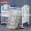 Safety standards convenient design baby crib attached bed with removable wheels
