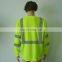 Security men's shirts safety clothing custom bird eye cloth normal visibility yellow plus size round neck shirt