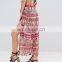 High-rise waistband wrap tie fastening print beach sarong print custom