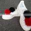 Real raccoon fur pompom ball fashion decorative shoe buckles