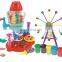 Educational toy set kids play clay dough with table set