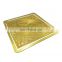custom zinc alloy square gold plated bookmark
