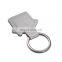 promotion metal custom house shaped leather keychain
