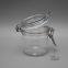 200ml clear PET plastic cosmetic packaging pots jars,200g round plastic PET face cream cosmetic bottle with metal clip lid