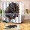 i@home eco friendly polyester waterproof african elephant bath shower curtain custom 3d