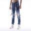 DiZNEW Hot sale fast delivery blue name brand new style stretch jeans pent ripped jeans men