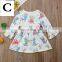 2019 Boutique STRAWBERRY GIRLS DRESS Plum Blossom Reindeer Long Sleeve Dress Girl Pure Cotton Dress 1-6YEARS