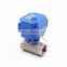 5v 3.6v 12v 24v 110v 220v DN15 DN20 CWX-15N 2 way brass ss304 mini electric motorized water ball valve for water treatment