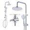 Stainless Steel Wall Mounted Rainfall Dual Handle Contemporary Bathroom Set