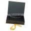 custom matte black rigid apparel boxes printing grey gold stamping scarf packaging box