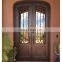 wrought iron grill metal front double entry doors with glass