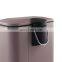 Hot sale metal 5L pedal bin rectangular home foot operated pedal bin bathroom cleaning tool foot pedal bin