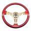 350mm Neo Chrome Spoke Pink Racing Sport Car Steering Wheel, Wood Steering Wheel, Plastic Model Car Steering Wheel