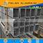 Factory mill finish aluminium rectangular tube 50 mm x 100 mm , 100 mm x 100 mm , 50 mm x 50 mm with different thickness