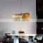 Modern industrial dining room pendant lamp Designer stair Creativity Leaf Shape Decor Restaurant Hanging Brass Light