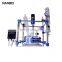 Pharmaceutical lab chemical double walled glass reactor