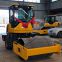 Large steel wheel vibratory roller with cab air conditioning stepless variable speed roller