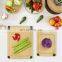 High quality wholesale rectangle shape bamboo cutting board chopping board set with handle