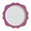 Violet Colored Sunflower Bone China Ceramic Dinner Plate Set With Gold Edged For Wedding Tableware