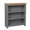 Aspen Dark Grey Oak Low Bookcase